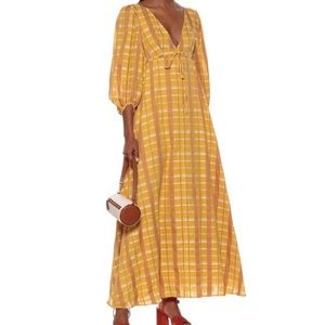 70s Yellow STAUD Dress, perfect for brunch, relaxed comfortable maxi